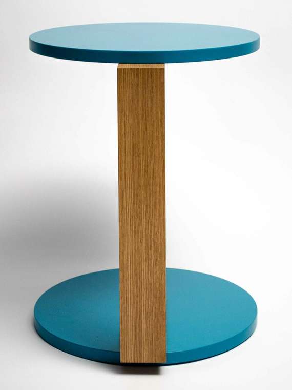 Приставной столик Bouquet коричнево-голубого цвета