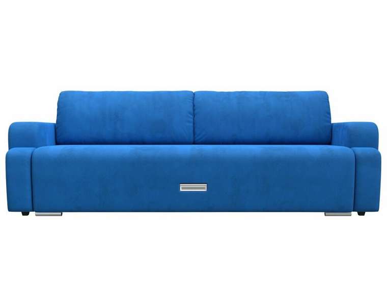 Прямой диван-кровать Ника голубого цвета