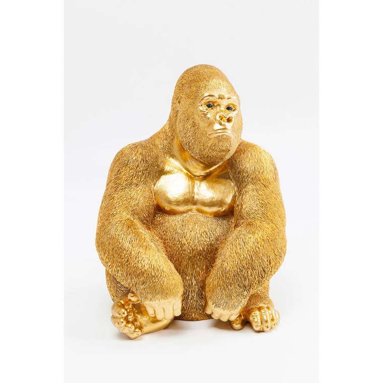 Фигура декоративная Gorilla золотого цвета