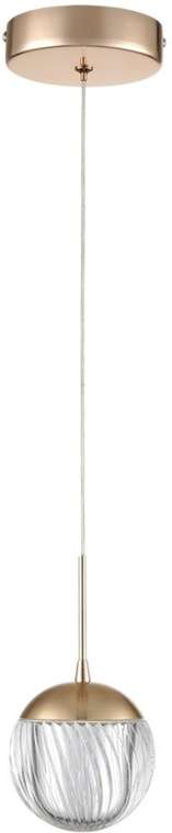 Подвесной светильник Lumion Rimini 8083/1A золото/прозрачный, металл/акрил LED 1*3W 220V в форме шара