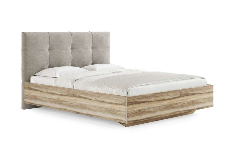 Кровать Victoria 180х200 с изголовьем песочного цвета без основания и подъемного механизма 