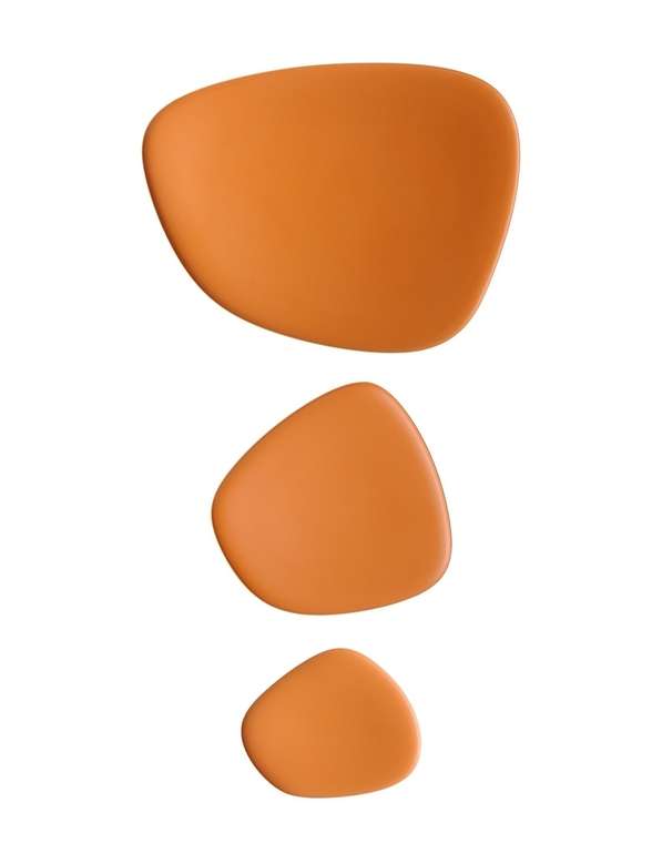 Набор из трех тарелок Namaste оранжевого цвета