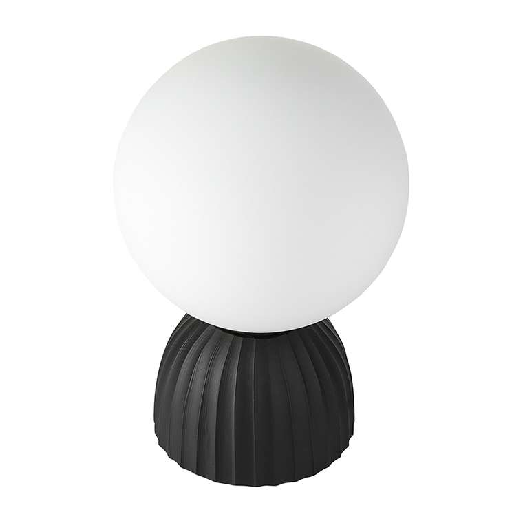Лампа настольная Texture Moon бело-черного цвета