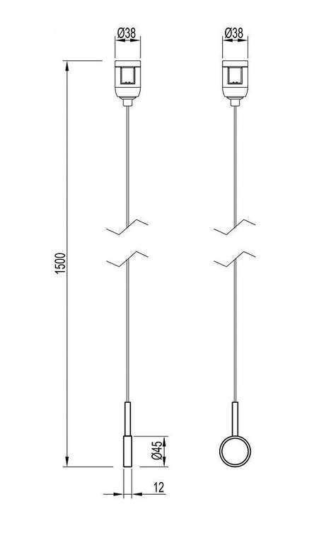 Держатель трека Arlight ART-APRIORI-HOLDER-HANG-TUBE-L1500 (OG) 055892