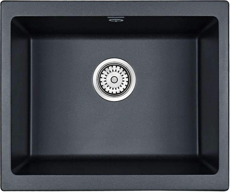 Кухонная мойка прямоугольная Paulmark Gera 55х46 см цвета черный металлик