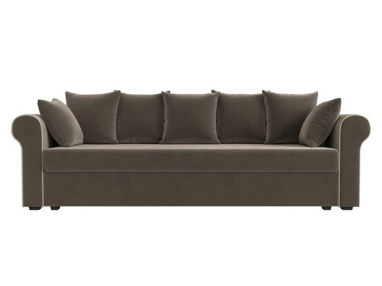 Прямой диван-кровать Рейн коричневого цвета