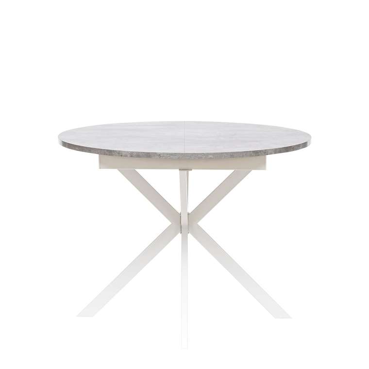 Раздвижной обеденный стол Капри бело-серого цвета
