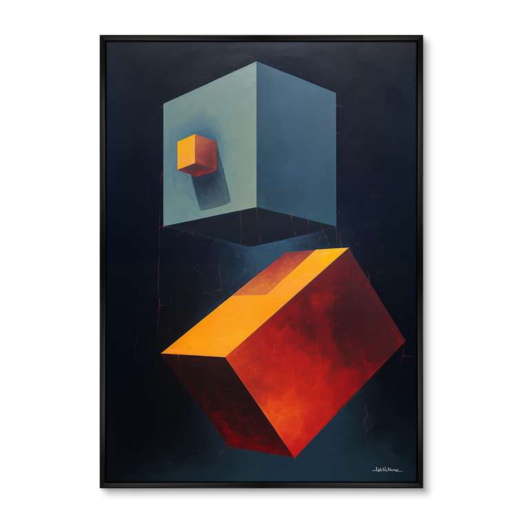 Репродукция картины Cubes the volumetric, No 2, 2024г.