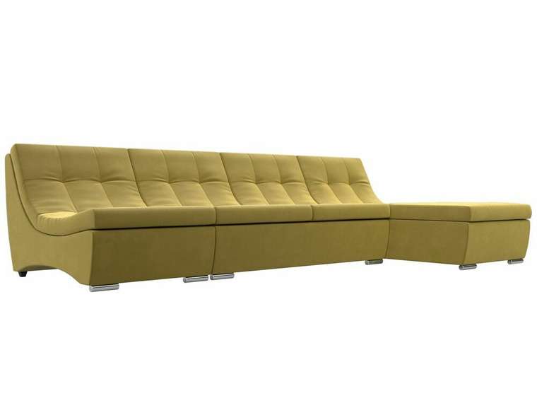 Угловой модульный диван Монреаль желтого цвета