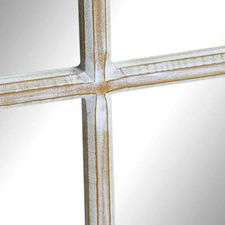 Настенное зеркало Белый Маринованный 90 x 2 x 90 cm 90 x 2,5 x 90 cm (90 Предметы)