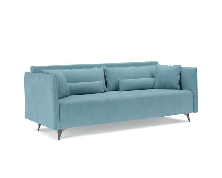 Прямой диван-кровать Майами голубого цвета