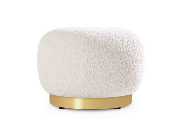 Пуф Lucca светло-бежевого цвета с зоотым основанием
