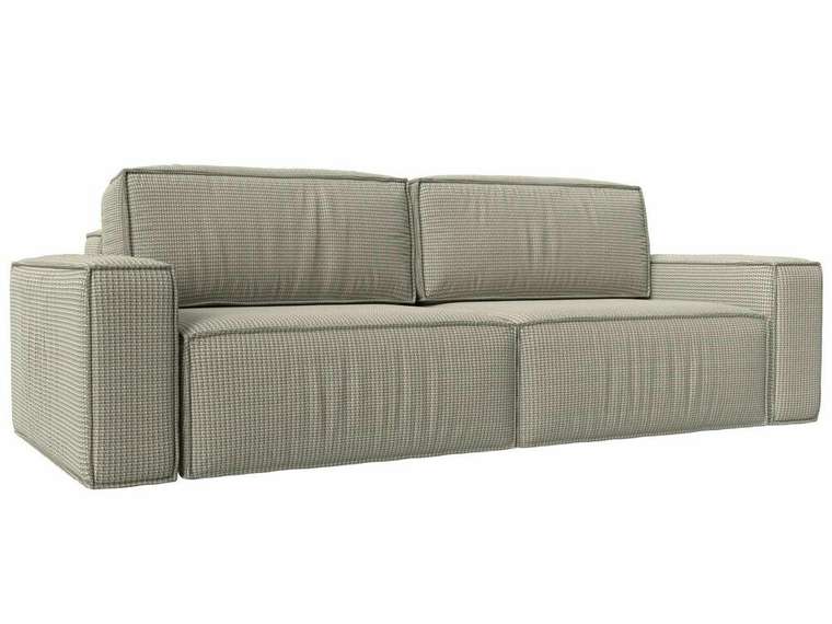 Прямой диван-кровать Прага классик серо-бежевого цвета