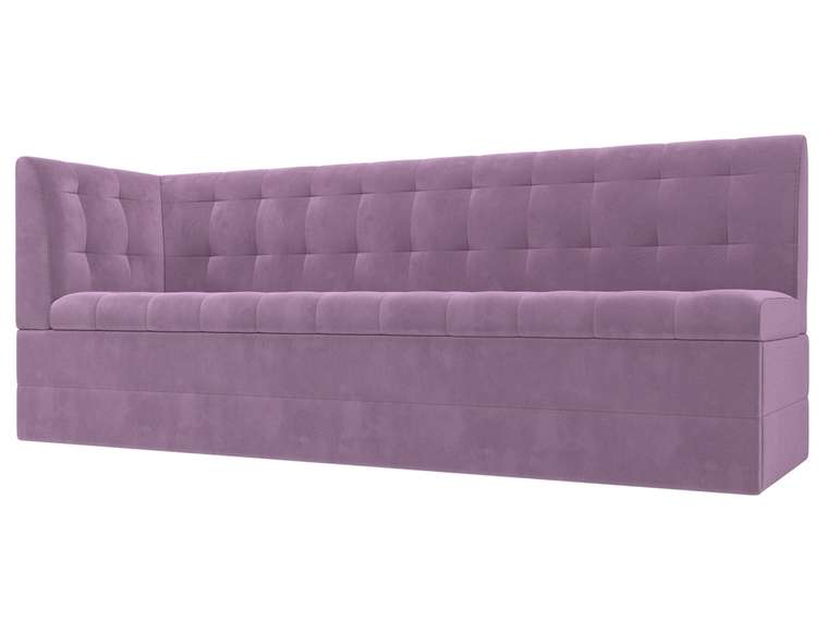 Угловой диван-кровать Бриз сиреневого цвета с углом слева