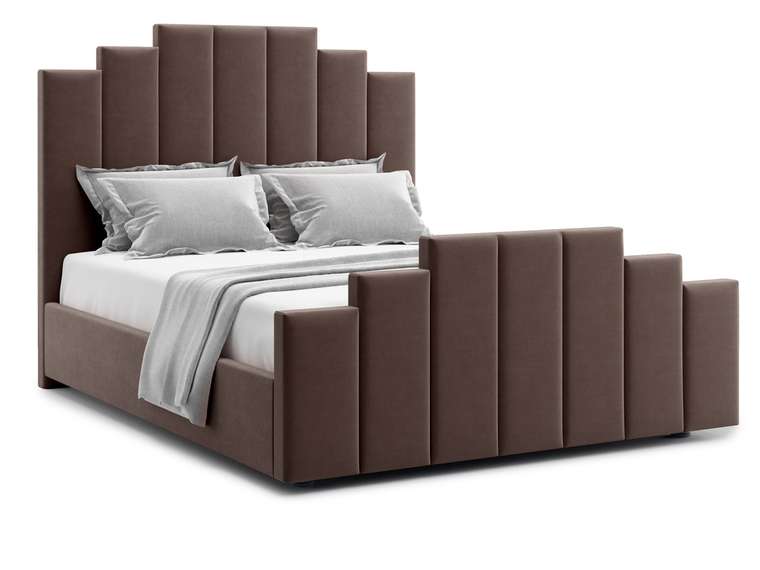 Кровать Velino 120х200 темно-коричневого цвета с подъемным механизмом