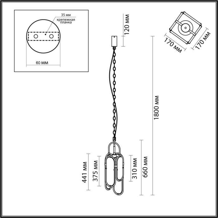 Подвесной светильник Odeon Light Milano 7066/15L бронзовый/металл/ искусств.мрамор LED 15W 3000K 220V
