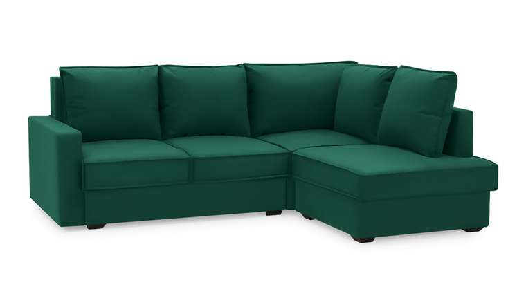 Угловой диван-кровать Колфилд зеленого цвета