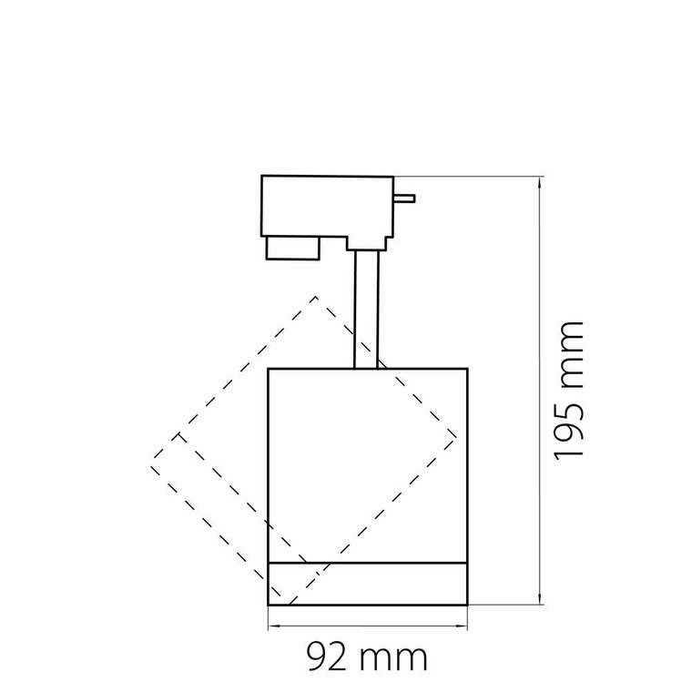 Светильник для 1-фазного трека CANNO LED 15W 960LM 30G БЕЛЫЙ 3000K IP20