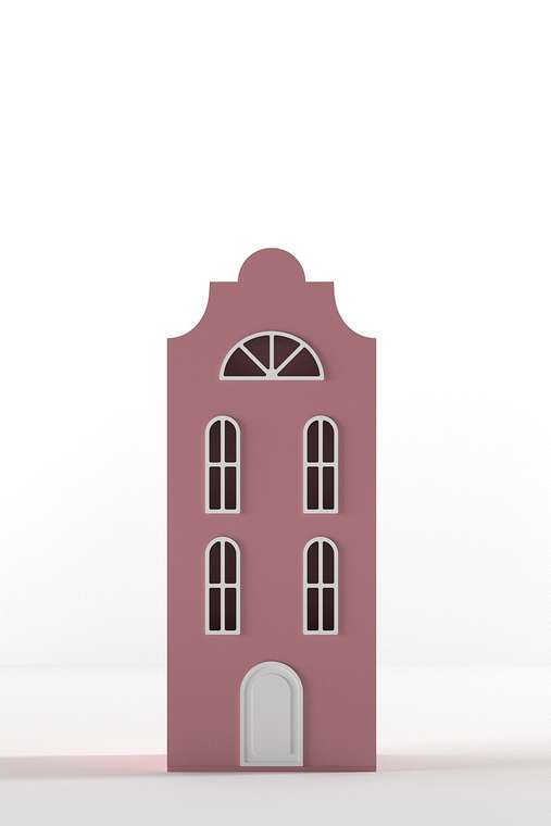 Шкаф-домик Стокгольм Mini темно розового цвета