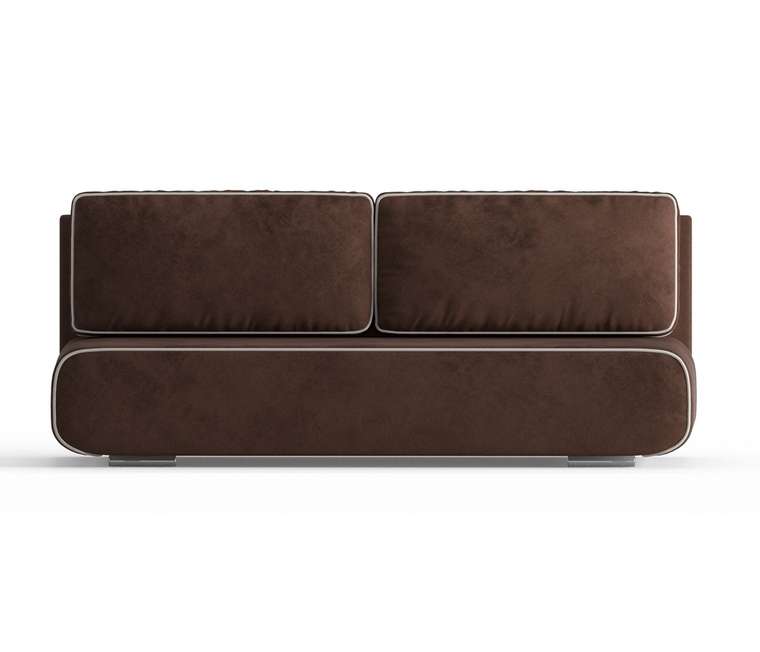 Диван-кровать Рени в обивке из велюра коричневого цвета