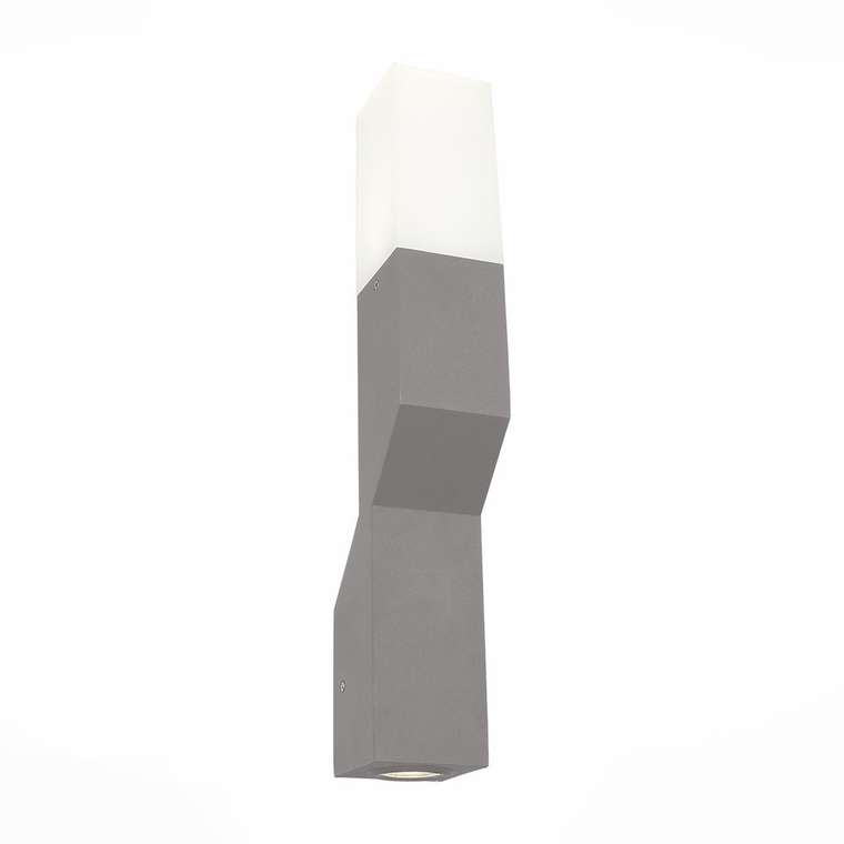 Уличный настенный светодиодный светильник Fratto бело-серого цвета
