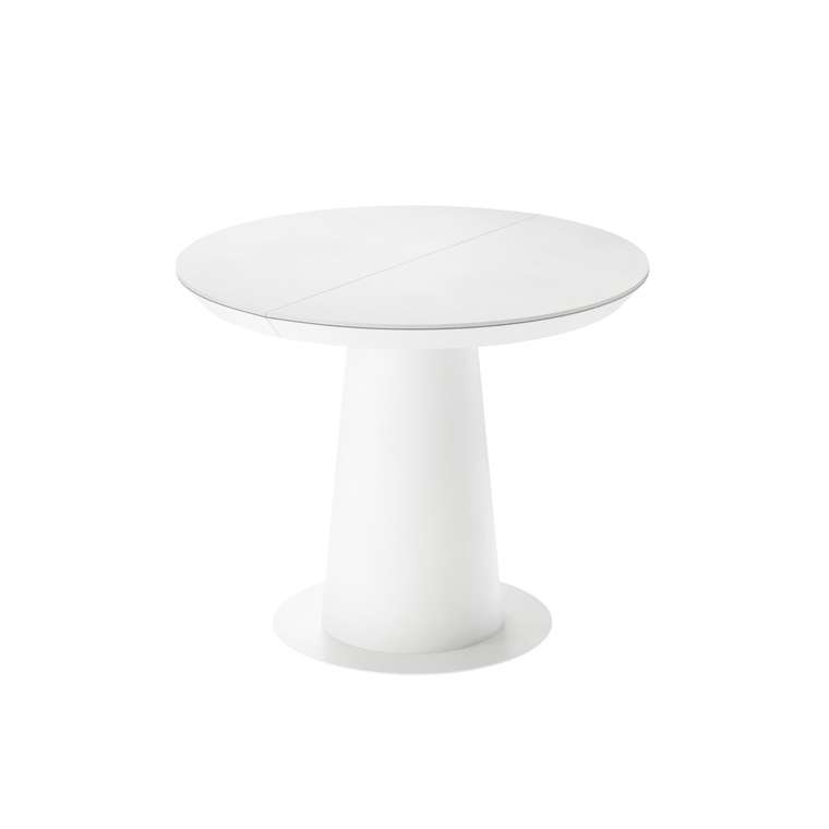 Раздвижной обеденный стол Зир М белого цвета