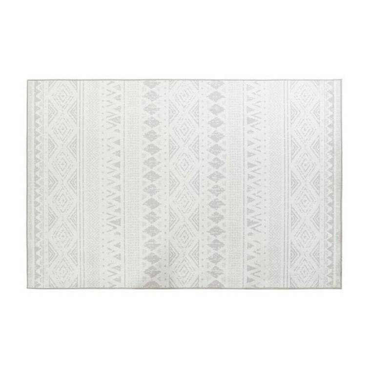 Ковер из полиэстера 160x230 бело-серого цвета