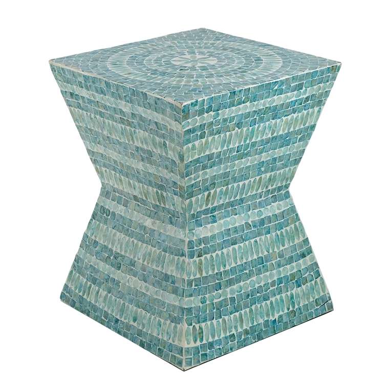Столик приставной с мозаичным рисунком из ракушки