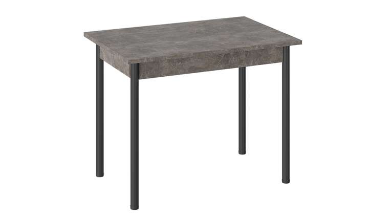 Обеденный стол Родос серого цвета на черных ножках