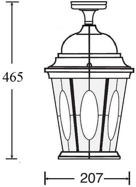 Потолочный светильник уличный IP44 Oasis Light ASTORIA 2M 91405MA Bl овал