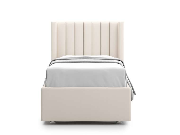 Кровать Premium Mellisa 2 90 светло-бежевого цвета с подъемным механизмом 