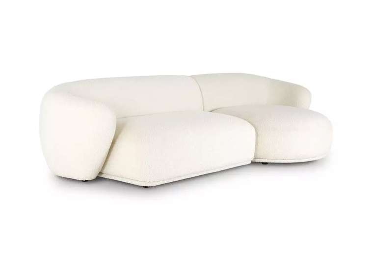 Модульный диван Fabro M белого цвета правый