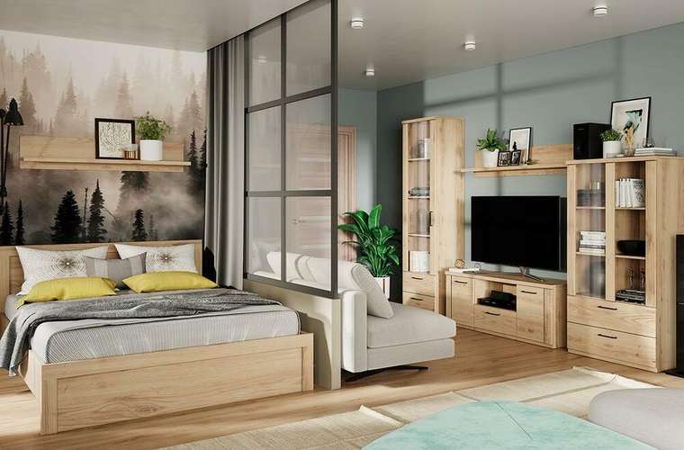 Кровать Doorset 160х200 бежевого цвета без подъемного механизма