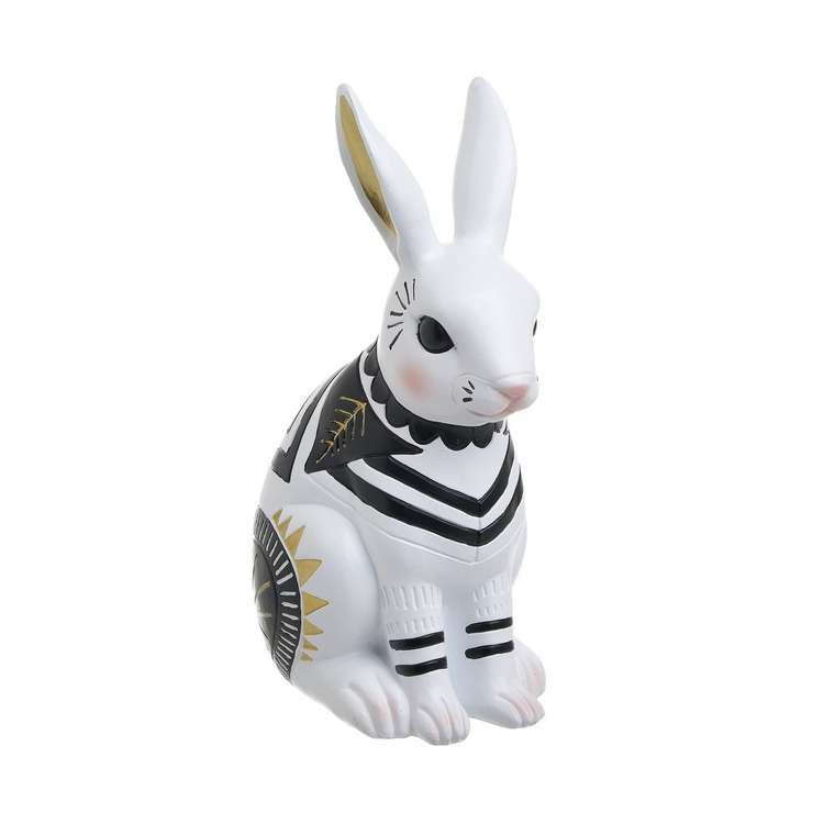 Декор настольный Кролик черно-белого цвета