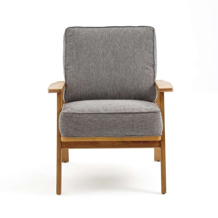 Кресло винтажное Linna серого цвета