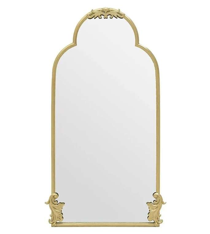 Настенное зеркало 56х101 в раме золотого цвета