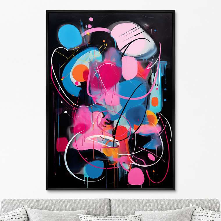 Репродукция картины The city night colors, No 1, 2024г.
