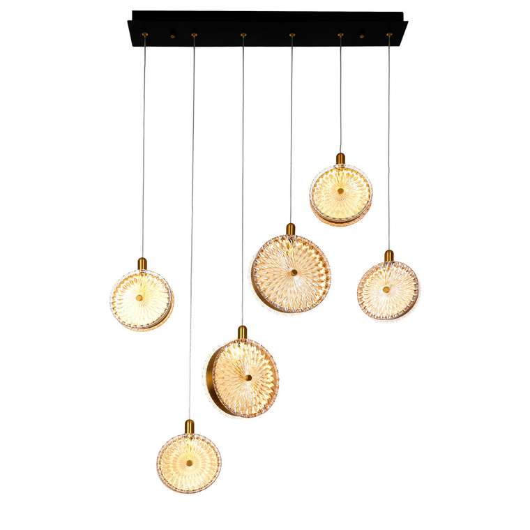потолочная люстра Slik бронзовый металл, стекло LED*40W, 2749LM, 4000K, included