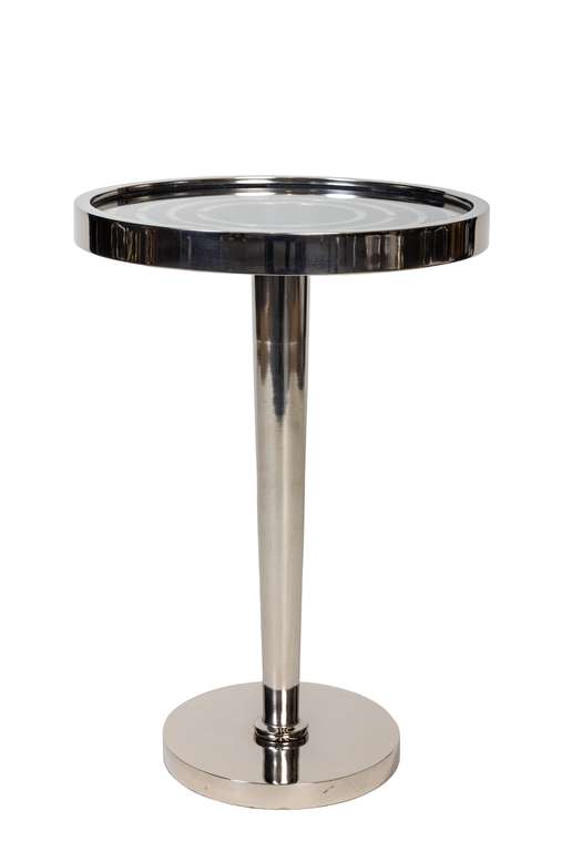 Кофейный столик Лабиринт серебристого цвета