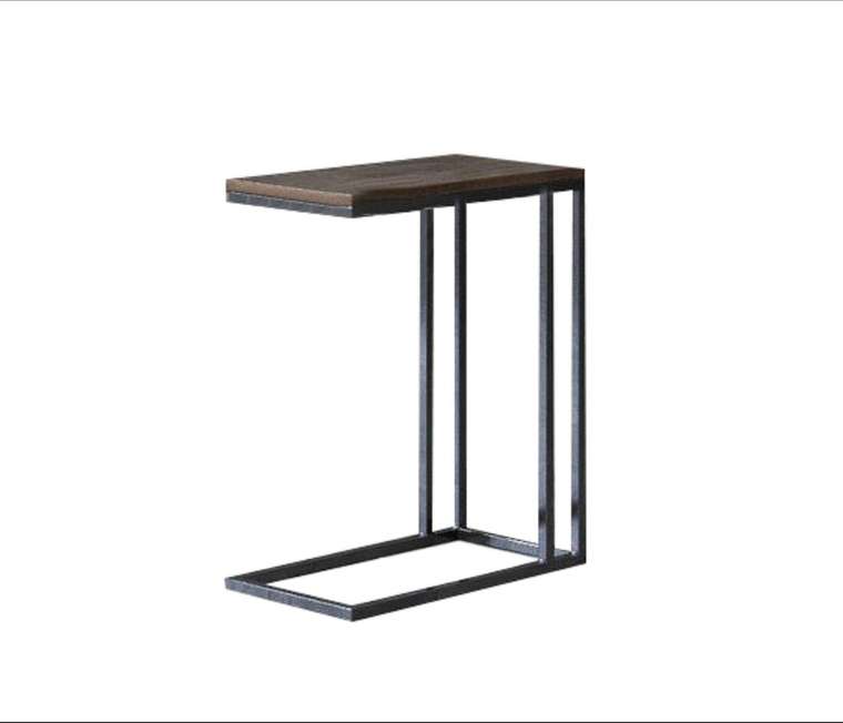 Прикроватный столик Бруклин черно-коричневого цвета