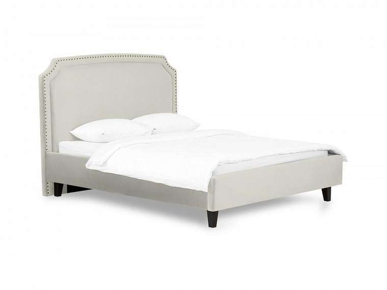 Кровать Ruan 160х200 светло-серого цвета 