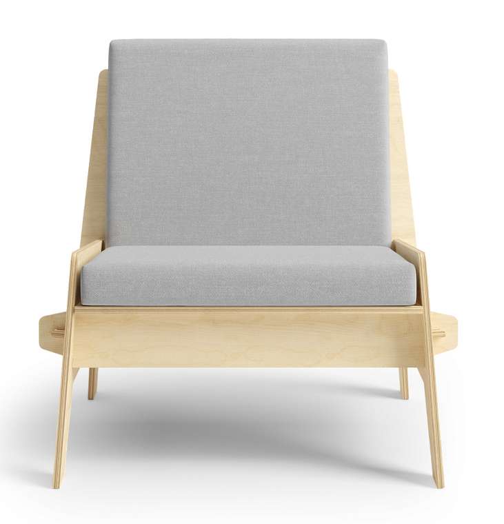 Кресло Порту светло-серого цвета