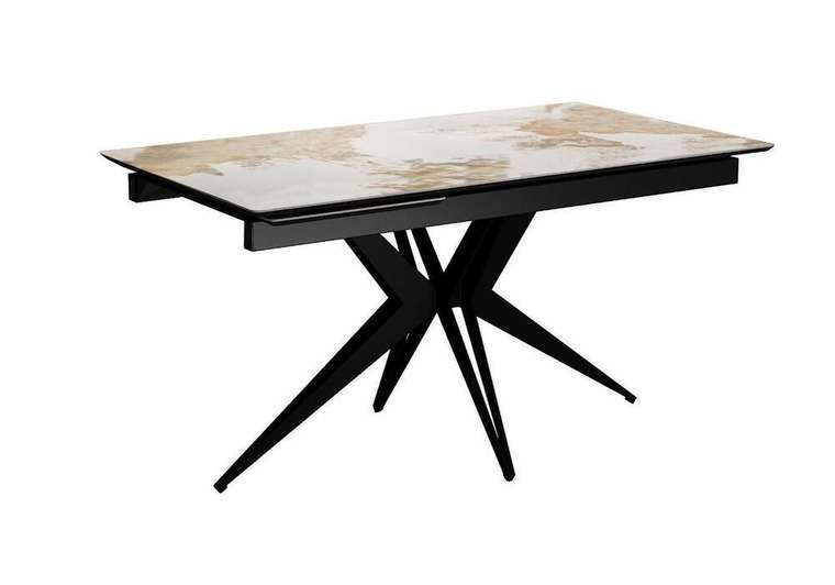 Раздвижной обеденный стол DikLine DKS140 бежево-коричневого цвета