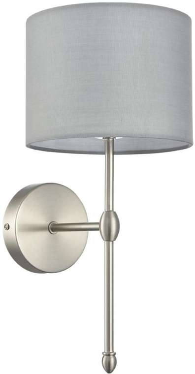 Бра Lumion Latti 8262/1W металл/текстиль, никель/серый E14 1*40W 220V