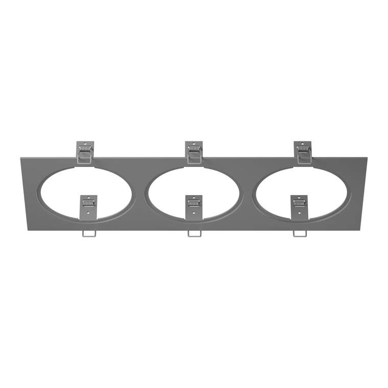 Рамка INTERO 111 Triple QUADRO СЕРЫЙ