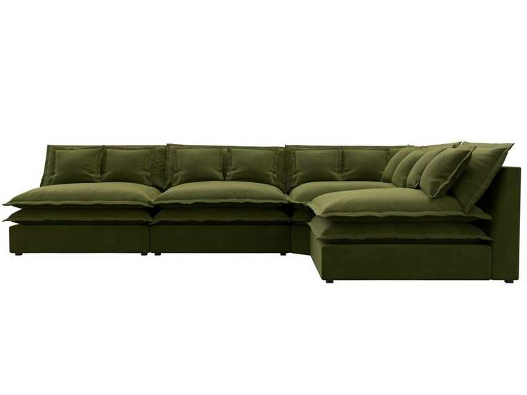 Угловой диван Лига 040 зеленого цвета правый угол