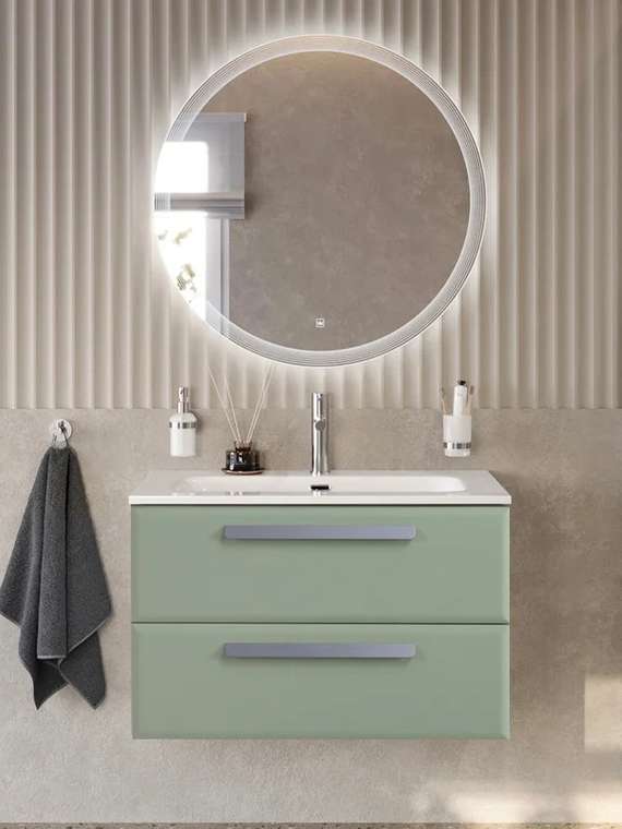 Мебель для ванной комнаты Eco-Cer-N 80 зеленого цвета