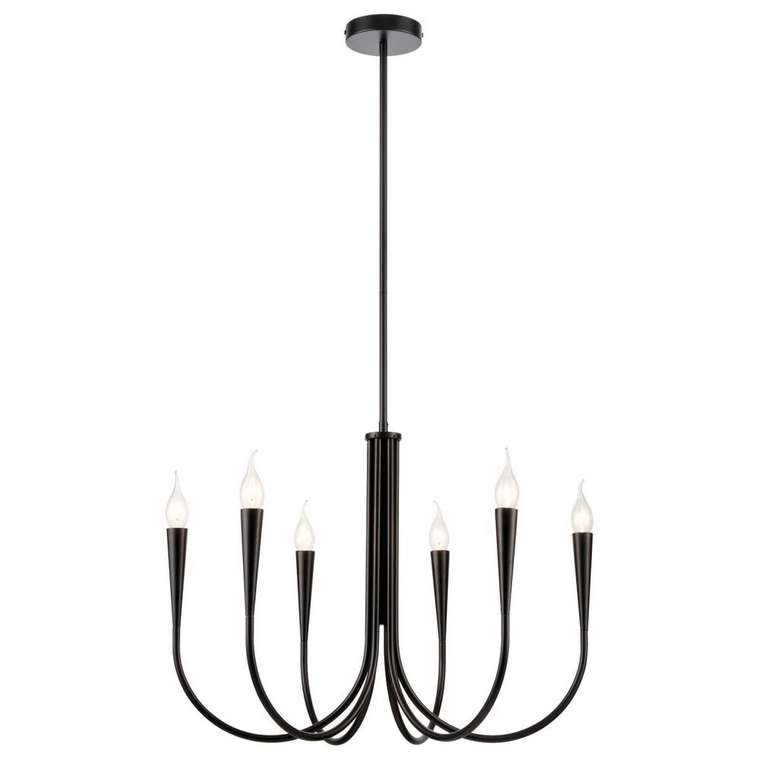 Подвесная люстра 368-023-06 (металл, цвет черный)