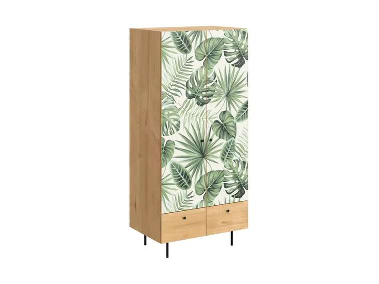Шкаф Шкаф Frida с принтом Monstera на металлических ножках