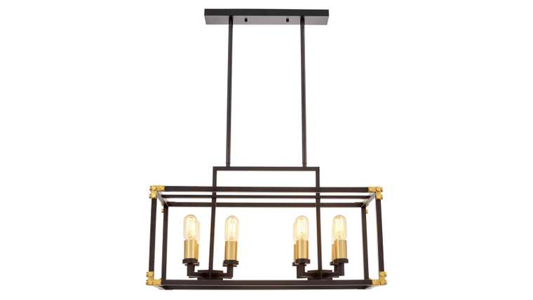Подвесная люстра Waldorf LDP 1140-8 BK+MD (металл, цвет черный)